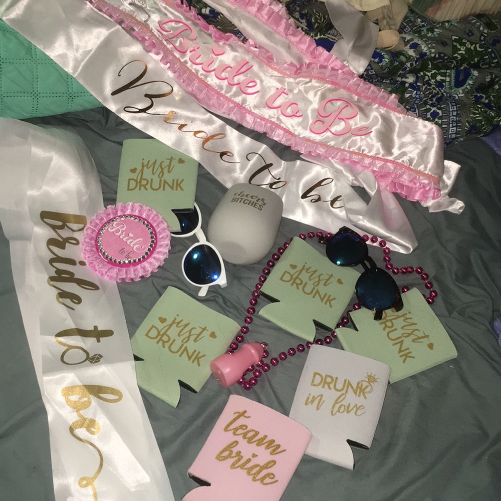 Bachelorette prop bundle, bride sashes